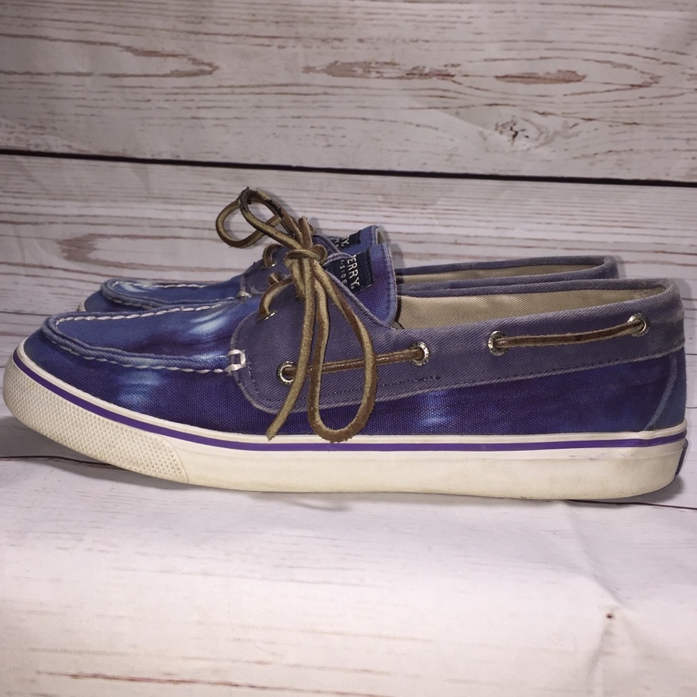 SPERRY TOPSIDERS INDIGO TYE-DYE SIZE 8.5